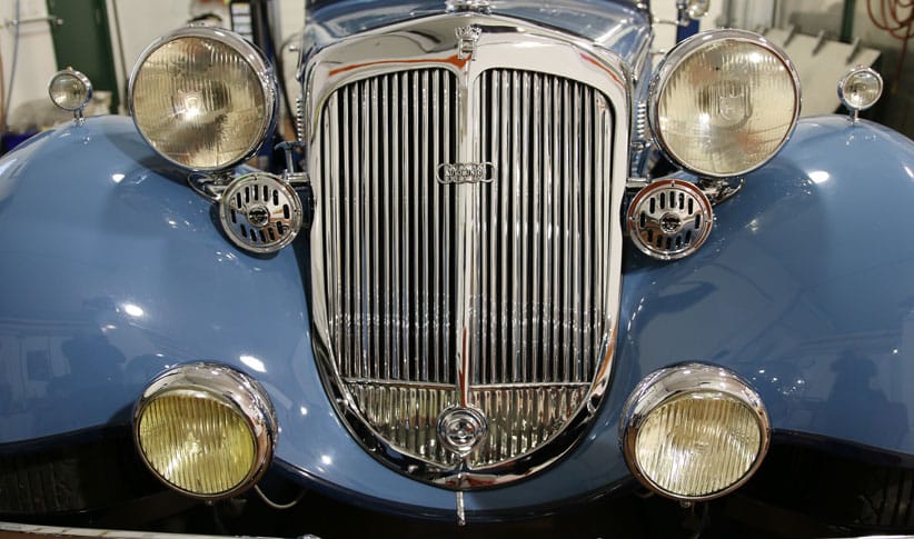 front end of a classic car