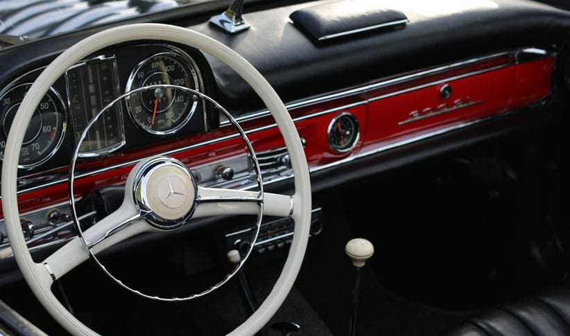 vintage car restoration interior